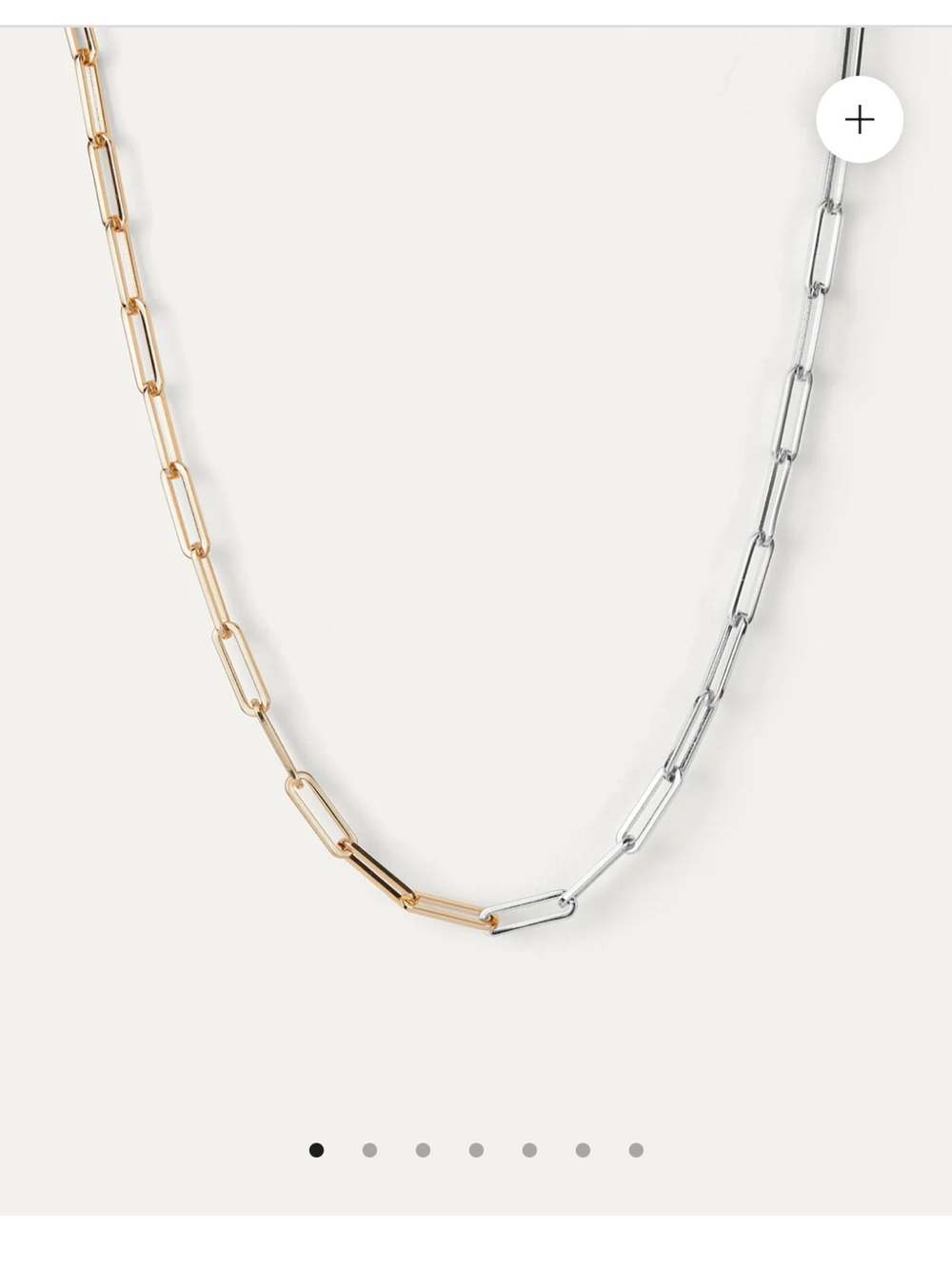 Jenny Bird - Two-Tone Paperclip Necklace — Gold & Silver